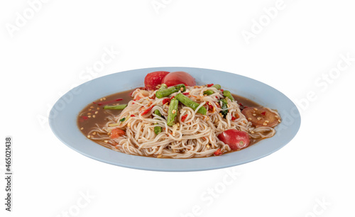 Thai vermicelli rice noodles spicy salad
