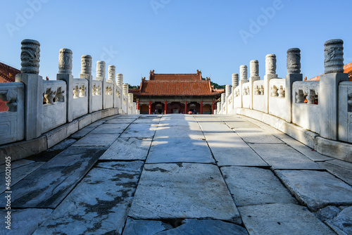 Ancient Chinese architectural complex, located in Zunhua City, Hebei Province, China photo