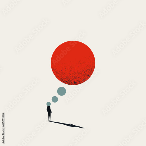 Business creative brainstorming vector concept. Symbol of thinking, creativity, solution. Minimal design illustration.