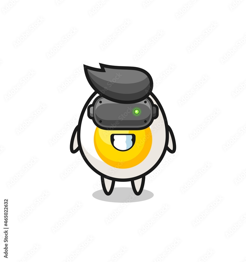 cute boiled egg using VR headset cute boiled egg using VR headset