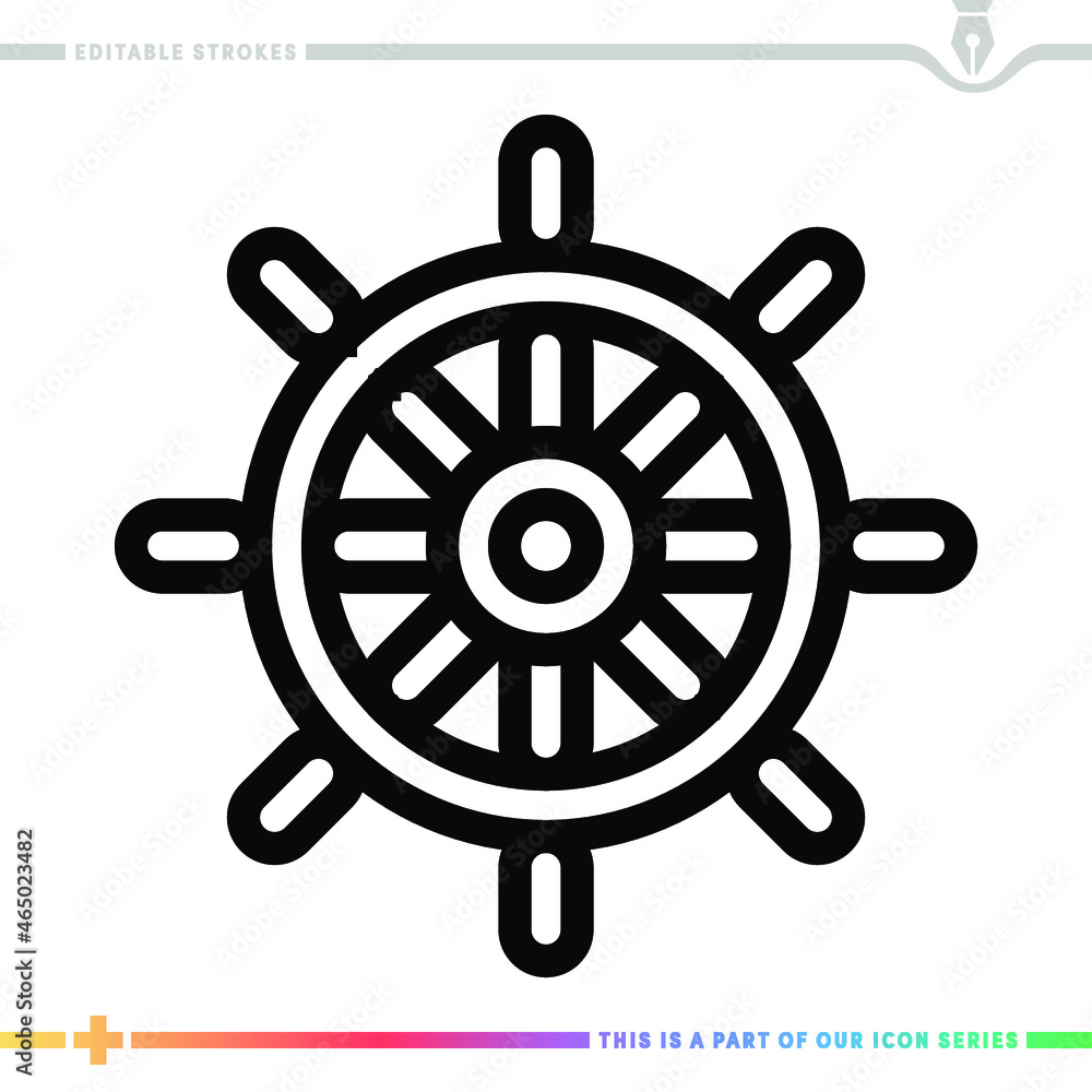 Editable line icon of yacht charters as a customizable black stroke eps vector graphic. Editable line icon of yacht charters as a customizable black stroke eps vector graphic.