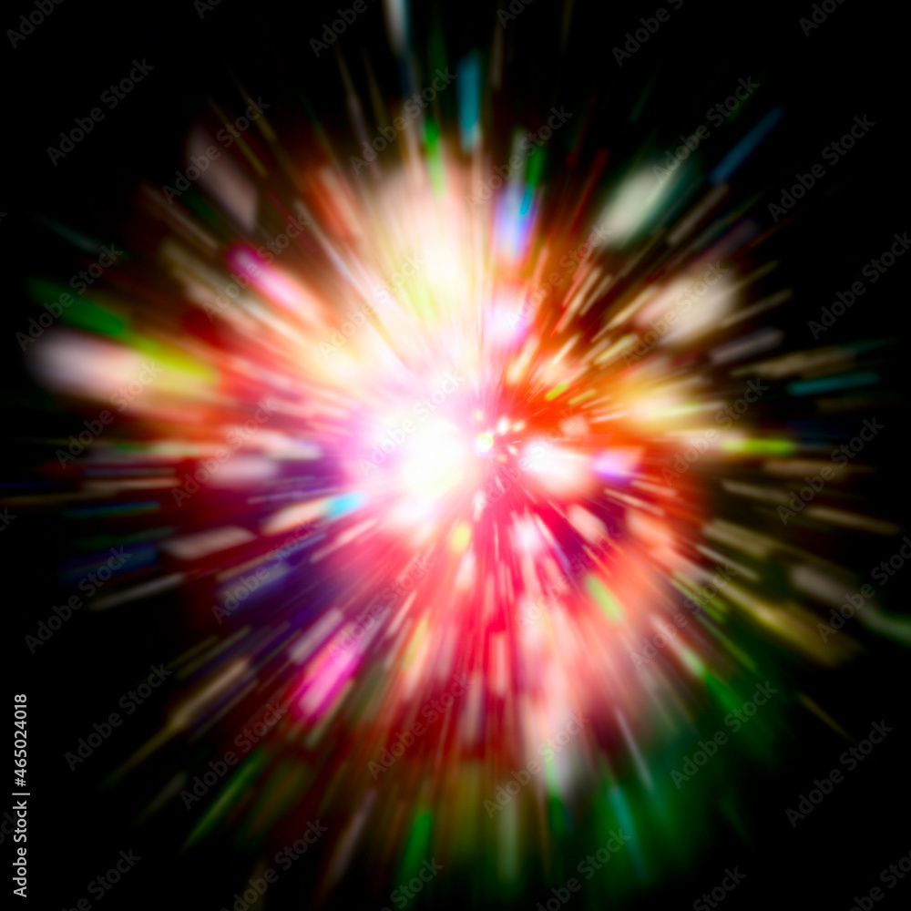 Fototapeta premium Big splash in universe. Space background. Colorful lights.The elements of this image furnished by NASA.