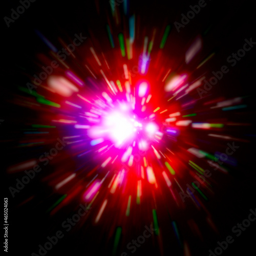 Fototapeta Naklejka Na Ścianę i Meble -  Big splash in universe. Space background. Colorful lights.The elements of this image furnished by NASA.