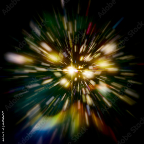 Big splash in universe. Space background. Colorful lights.The elements of this image furnished by NASA.