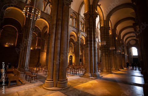 Billede på lærred Inside the Iconic Santiago de Compostela Cathedral, Galicia, Sapin
