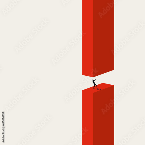 Business under pressure vector concept. Symbol of stress, hard work, struggle and deadline. Minimal design illustration.