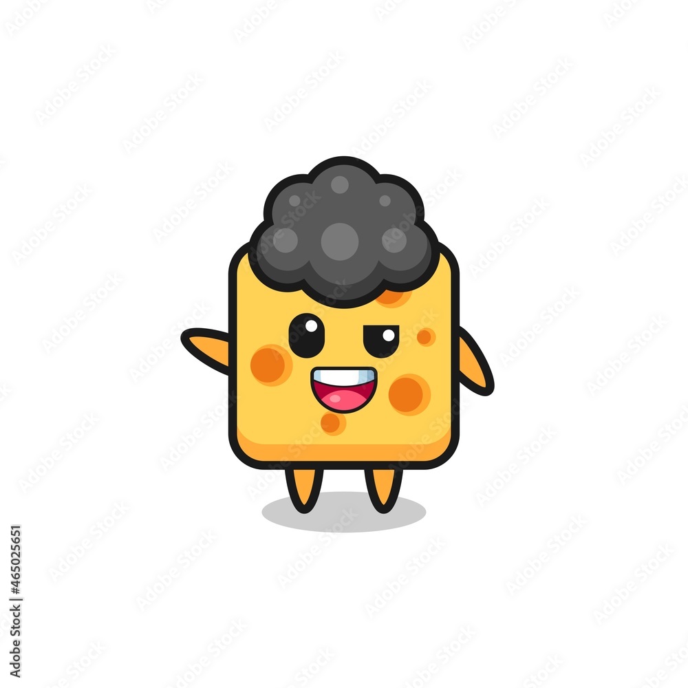 cheese character as the afro boy