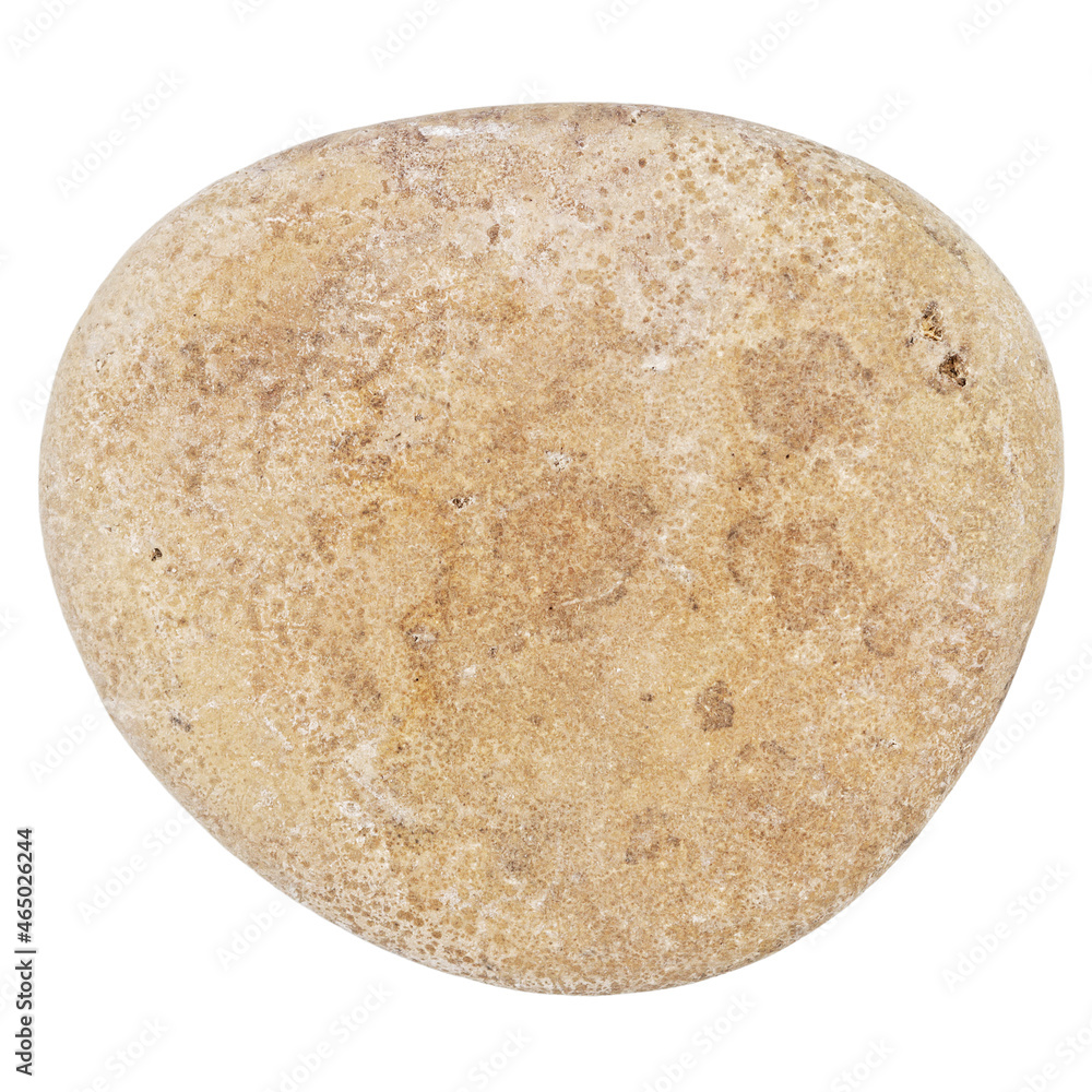 Fototapeta premium Top view of single gray pebble