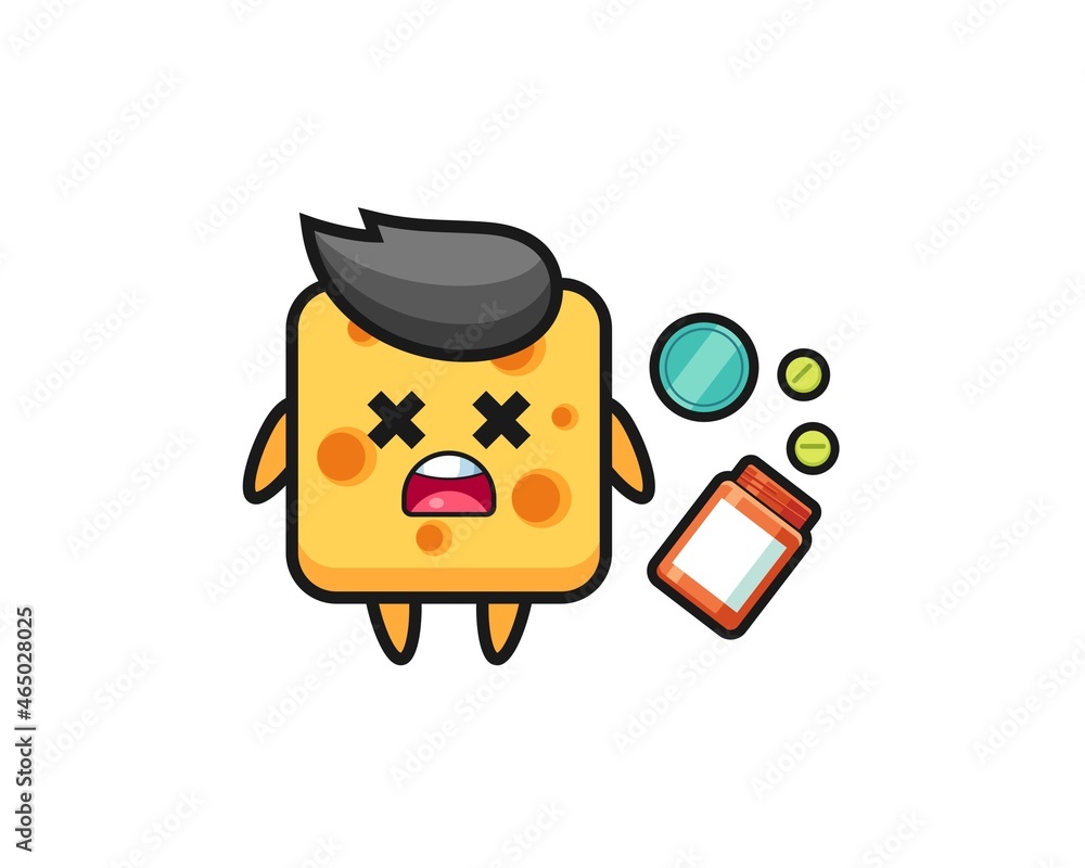 illustration of overdose cheese character