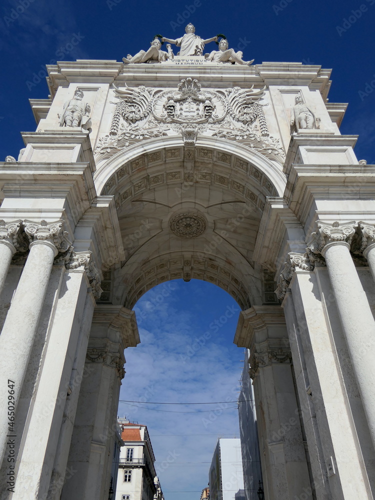 Obraz premium Triumphbogen Arco da Rua Augusta in Lissabon