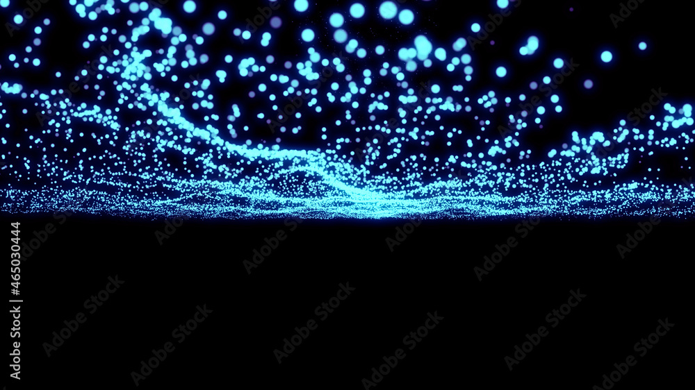 flying particles on a black background. dark abstract background with glowing particles 8k flying particles on a black background. dark abstract background with glowing particles 8k