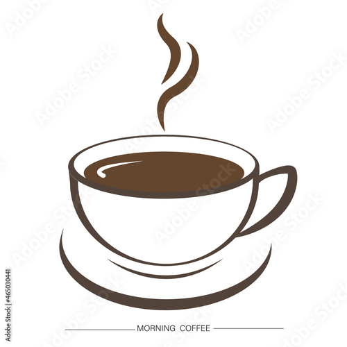 Vector icon of Cup (mug) of hot drink, coffee, tea etc.