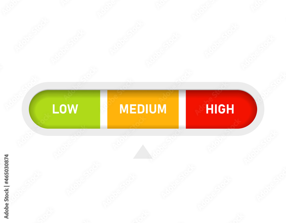 Vecteur Stock Low Medium High Level Horizontal Bar Icon Clipart Image 