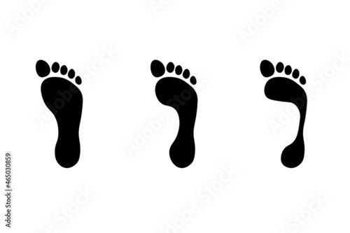 Low medium high foot arch silhouette icon. Clipart image isolated on white background