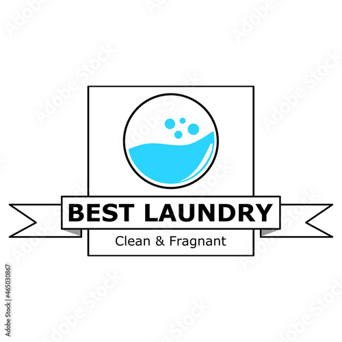 Vector illustration of simple washing machine.  Suitable for laundry logo