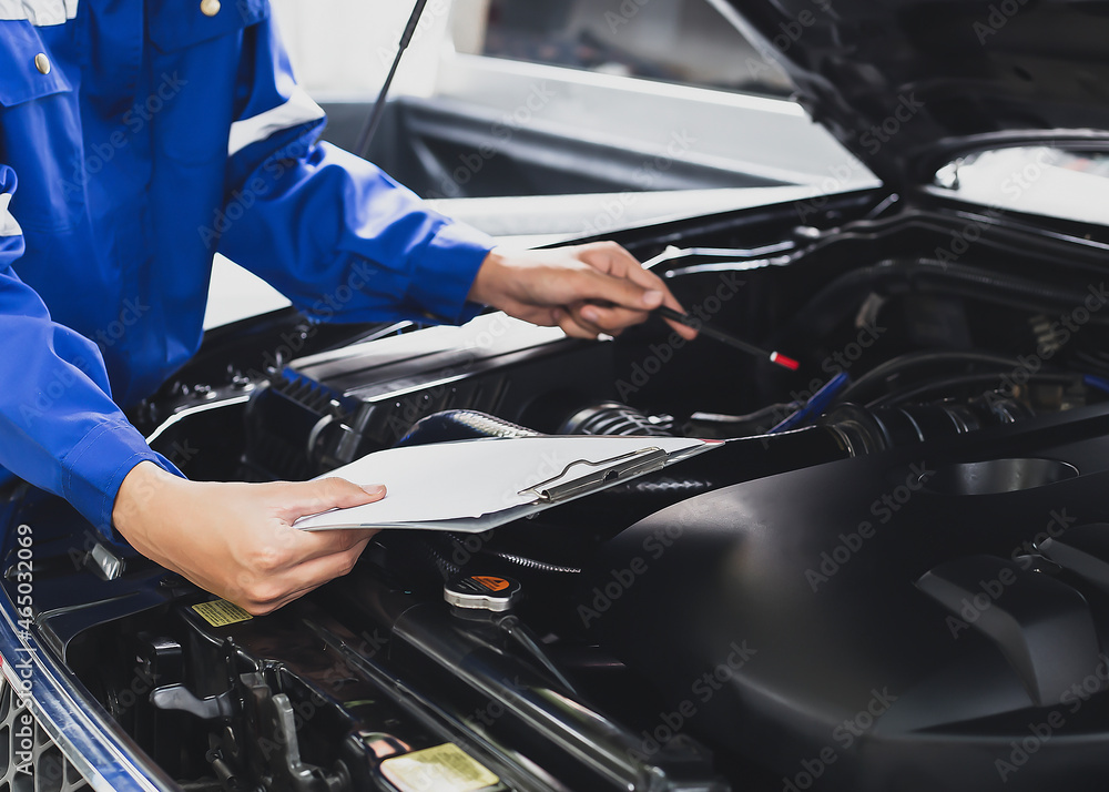 mechanic changing car engine mechanic changing car engine