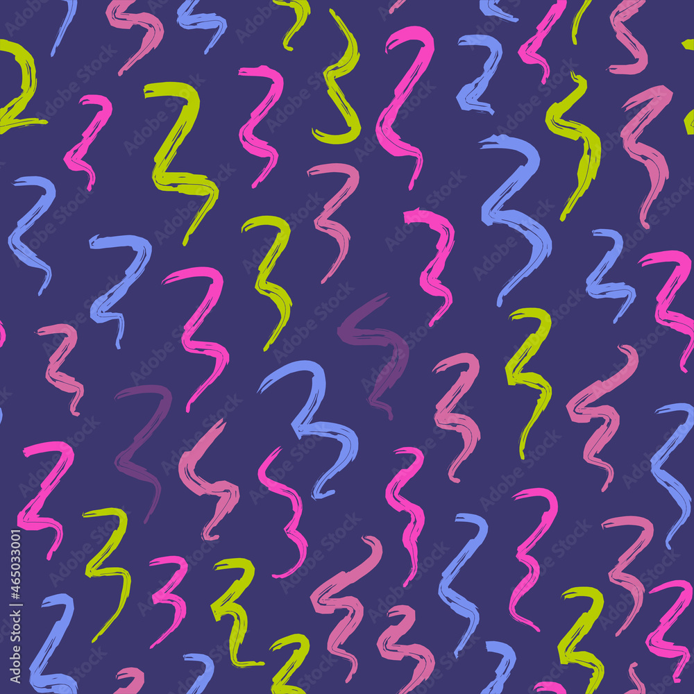 seamless pattern worms hooks brush strokes simple bright color print seamless pattern worms hooks brush strokes simple bright color print