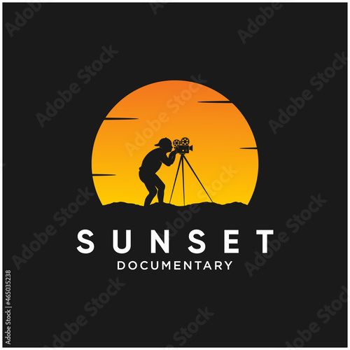 silhouette sunset documentary premium vector