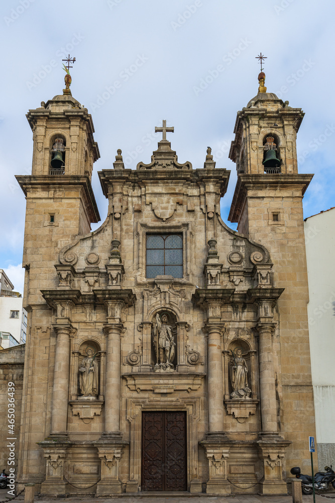 View of the Church of San Jorge in the city of A Coruna, in Galicia, Spain