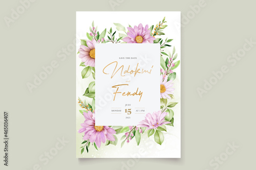 hand drawn daisy watercolor background card set