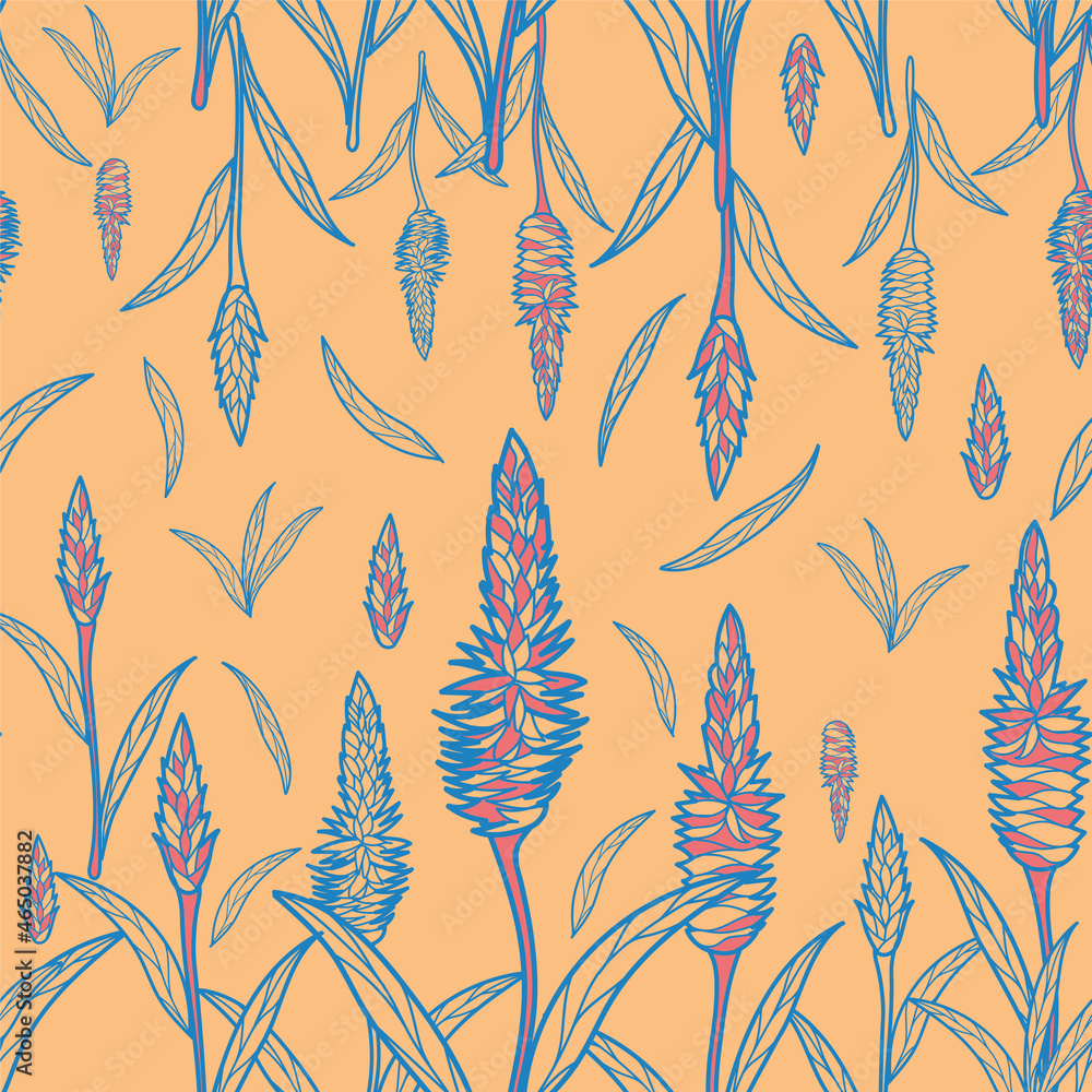 Fototapeta premium Surface pattern design. Great for retro summer fabric, scrapbooking, gift wrap, and wallpaper design projects.