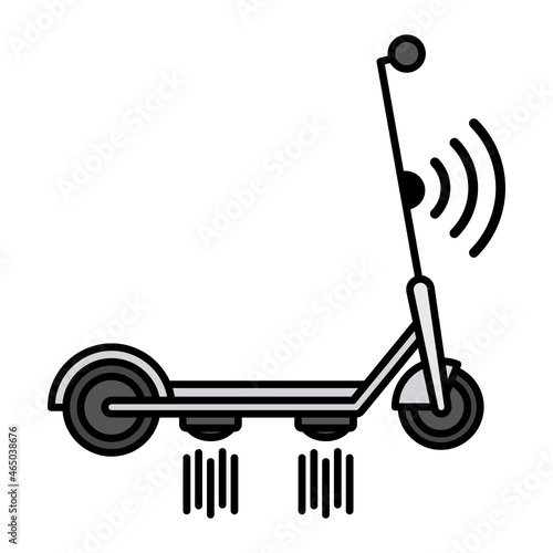 vertical take off and landing scooter Concept Vector Color Icon Design, Future transportation Symbol, Driverless Greener Transport innovations Sign, Autonomous aerial vehicles Stock Illustration