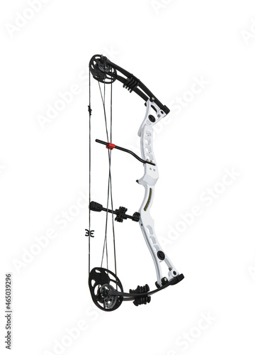 Modern component sports bow. Weapons for sports and entertainment. Isolate on a white back