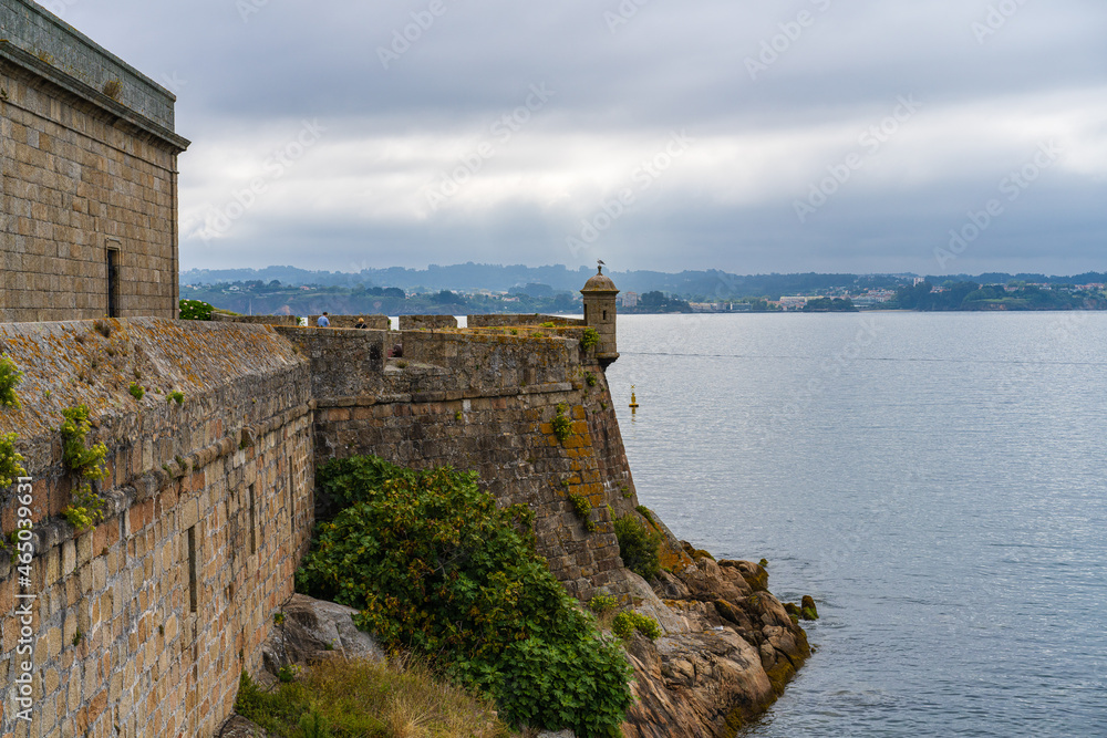 View Castillo de San Anton in the city of A Coruna in Galicia, Spain 
