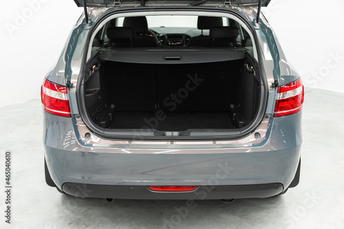Clean, open empty trunk in the car SUV.