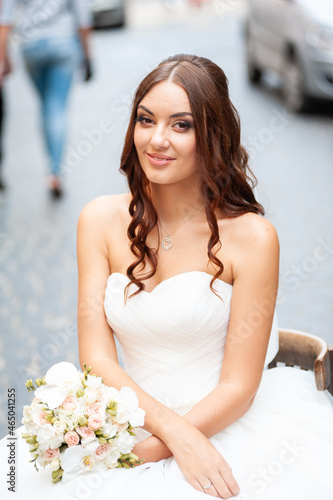 Perfect european bride wedding day