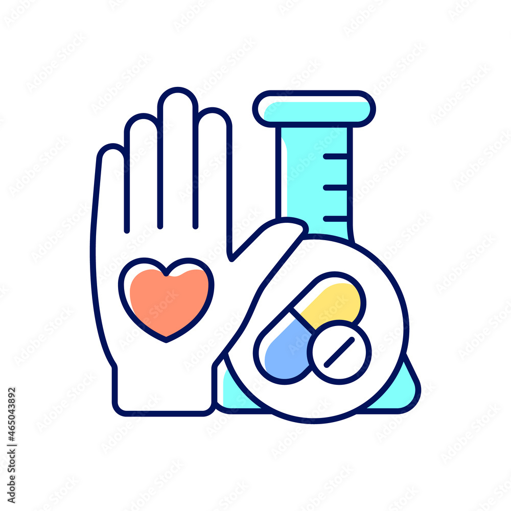 Human volunteer research RGB color icon. Contribute to medical advances. Volunteering for