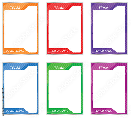 Game cards picture frame template techno