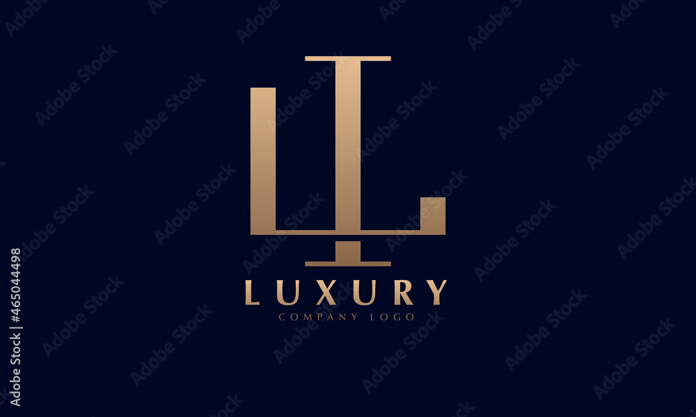 Alphabet IL or LA luxury initial letters brand monogram logo template
