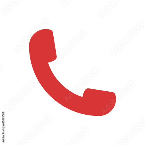 Telephone vector icon. Red symbol