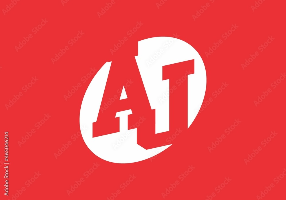 Obraz premium Modern shape of AJ initial letter