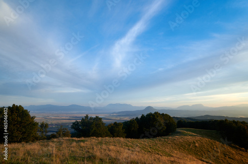 Beautiful hills at sunset