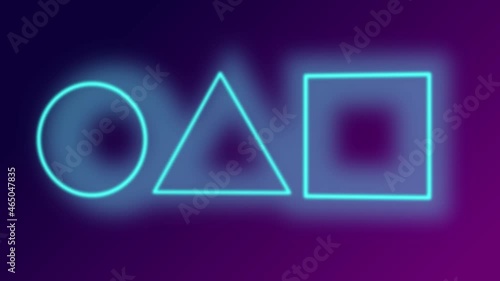 Motion design, animated glow shapes