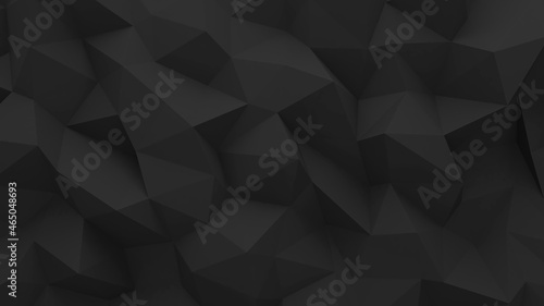 Abstract background black triangle,geometric background,3d rendering © oselote