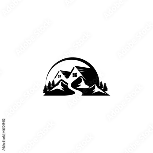 Mountain home logo design