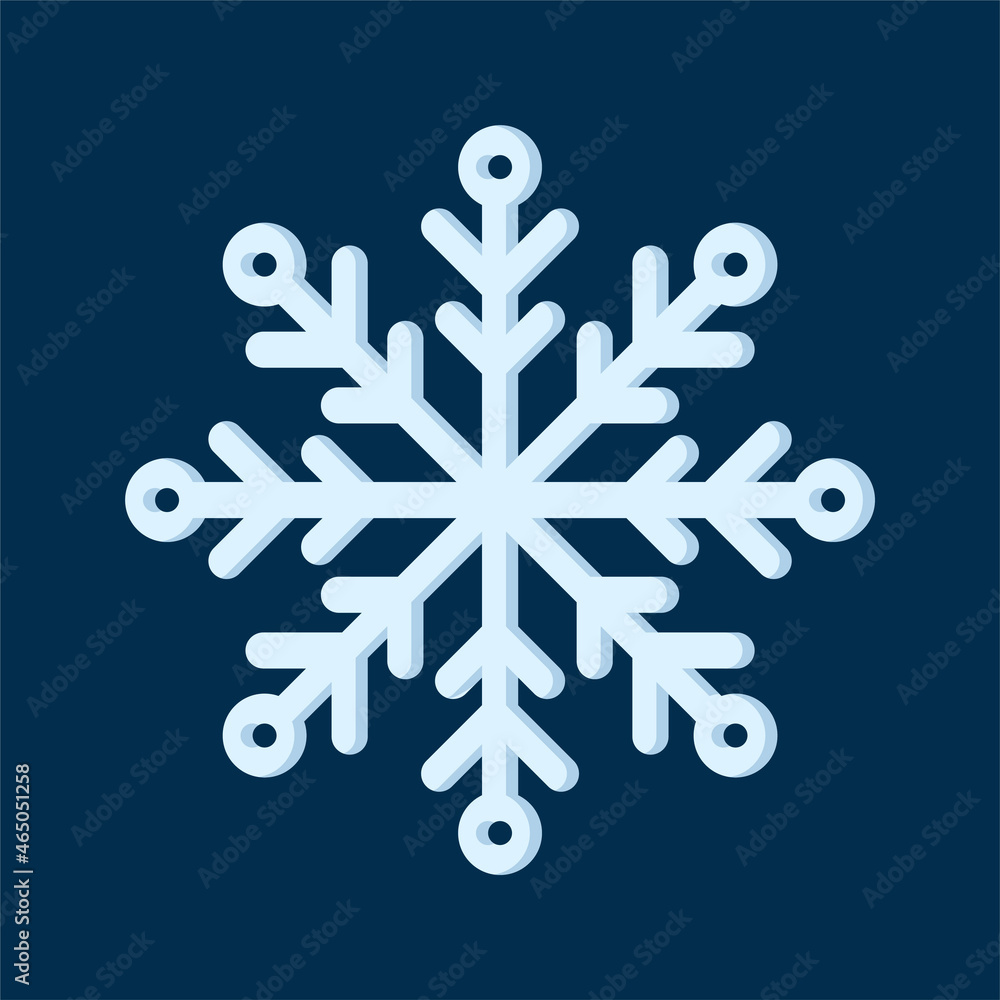 Snowflake Vector Illustration. Christmas and Winter Traditional symbol for logo, print, sticker, emblem, greeting and invitation card design and decoration Snowflake Vector Illustration. Christmas and Winter Traditional symbol for logo, print, sticker, emblem, greeting and invitation card design and decoration