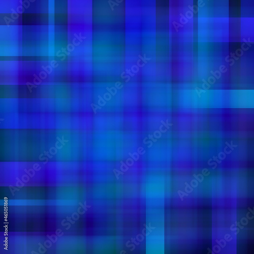 Abstract square dark background of blurred vertical and horizontal crossed lines in blue tone