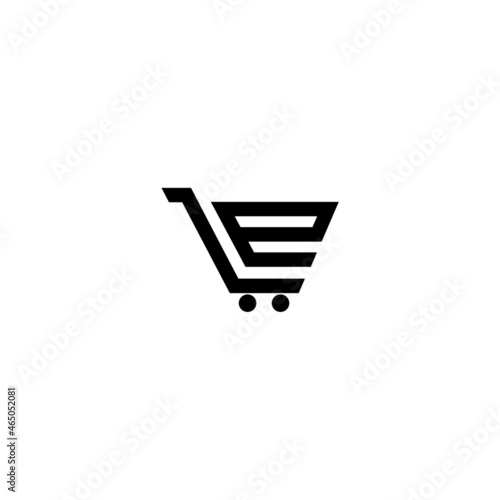 Letter e shop logo design