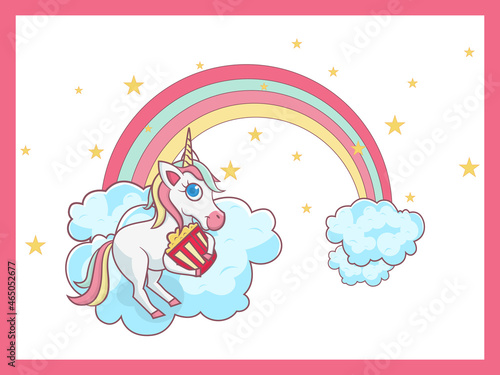 Funny Unicorn Vector Illustration for Logo and Other Graphics Elements