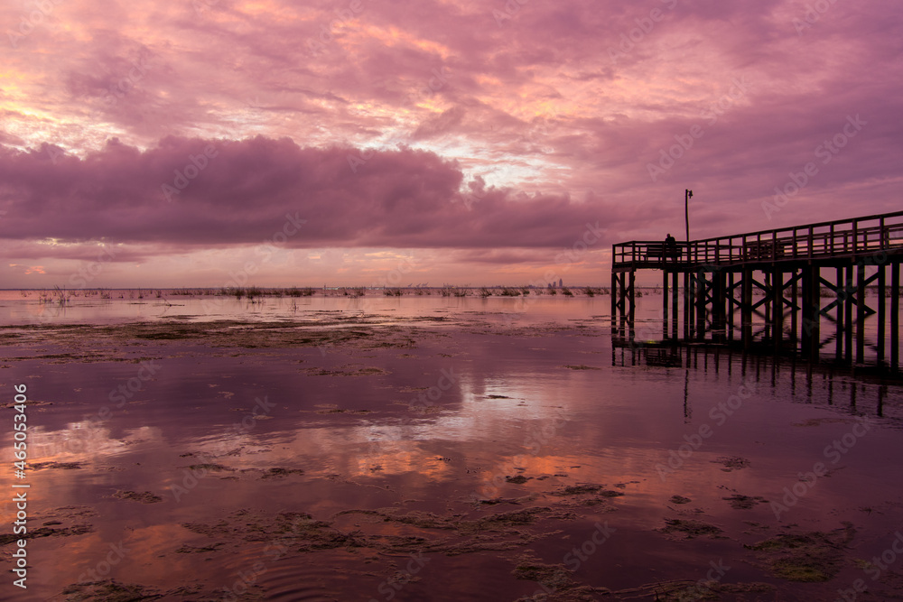 pier at sunset