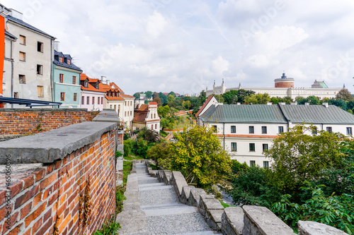 view of the city of Lublin with the Lublin Castle in the background