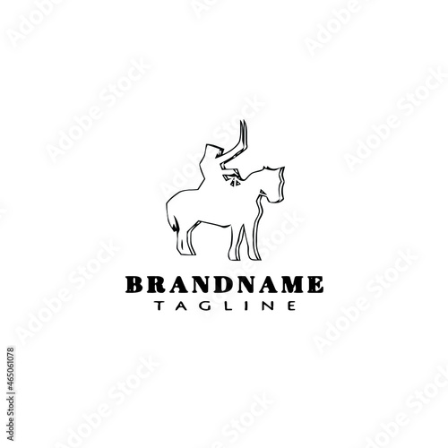cavalry logo design icon template black isolated vector illustration