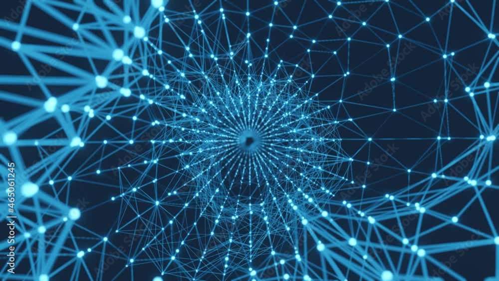 Seamless Loop Technology Digital Plexus Data Background