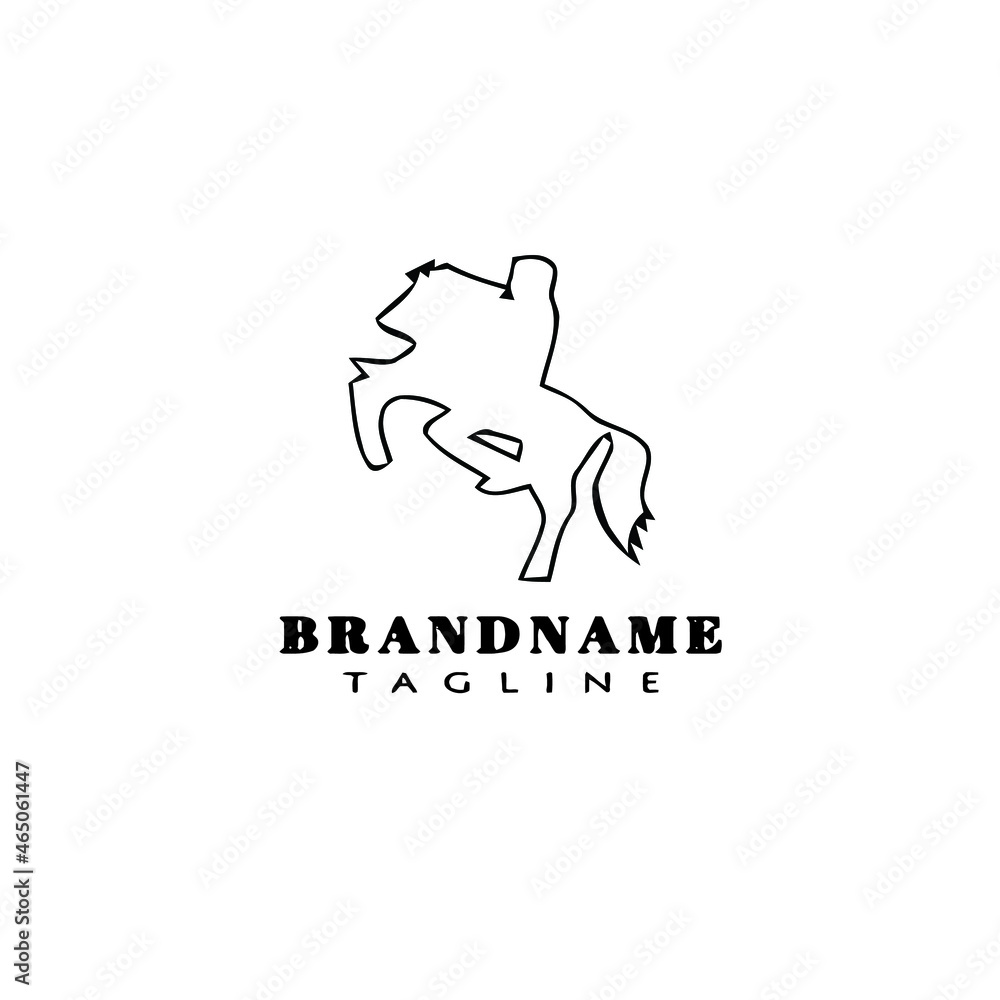 cavalry logo cartoon design icon template black isolated cute illustration cavalry logo cartoon design icon template black isolated cute illustration
