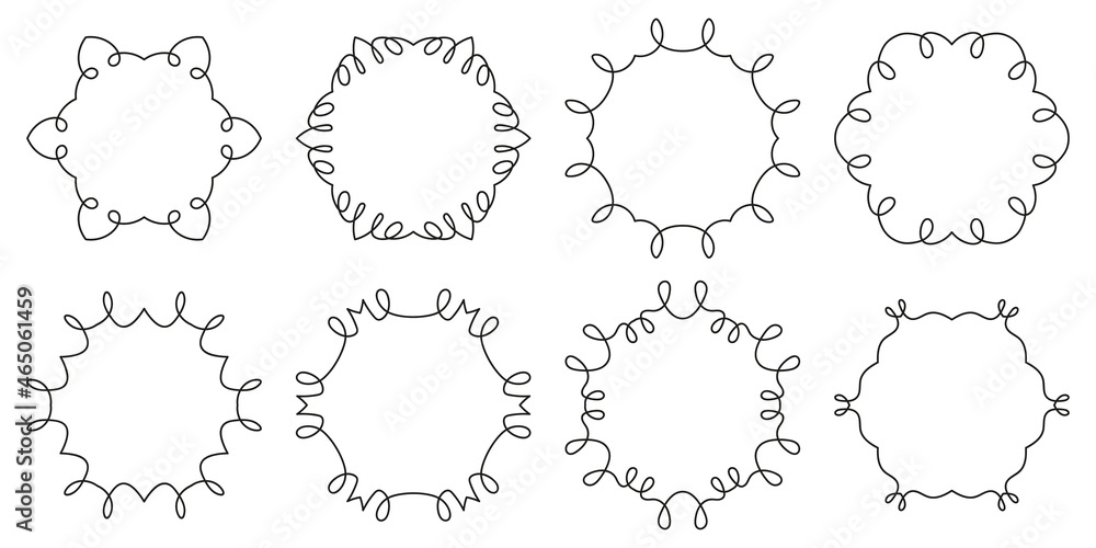 Set of frames and borders. Elements for wedding, holiday, logo and greeting cards design. Set of frames and borders. Elements for wedding, holiday, logo and greeting cards design.
