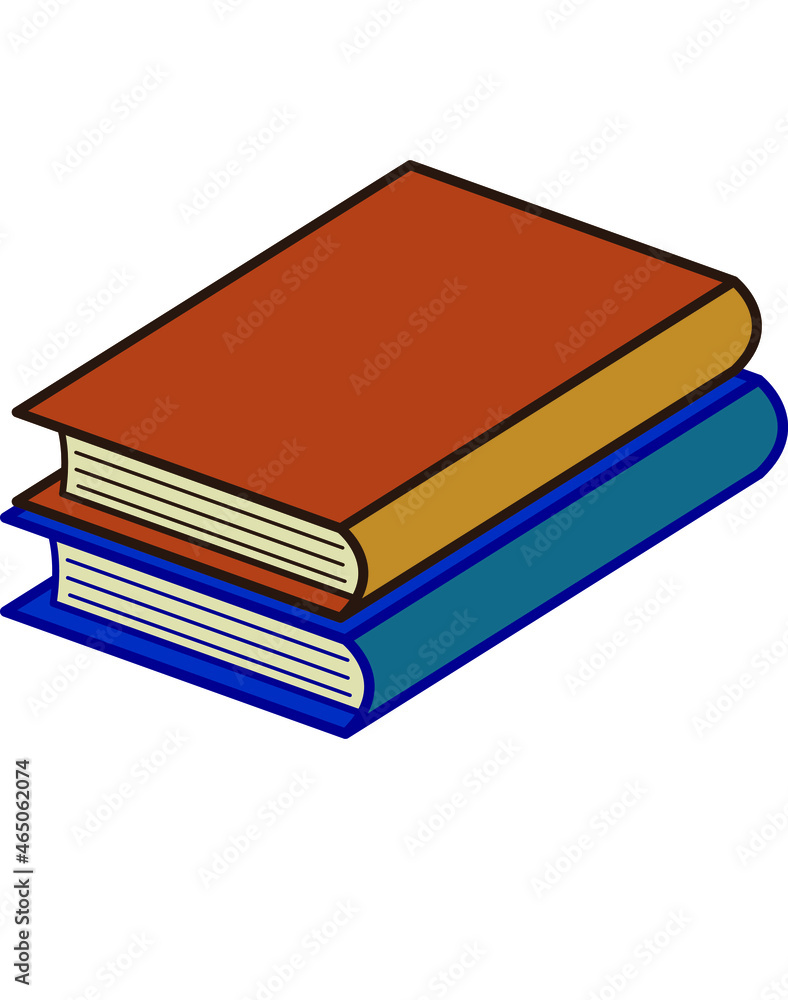 Books stack illustration over white Books stack illustration over white